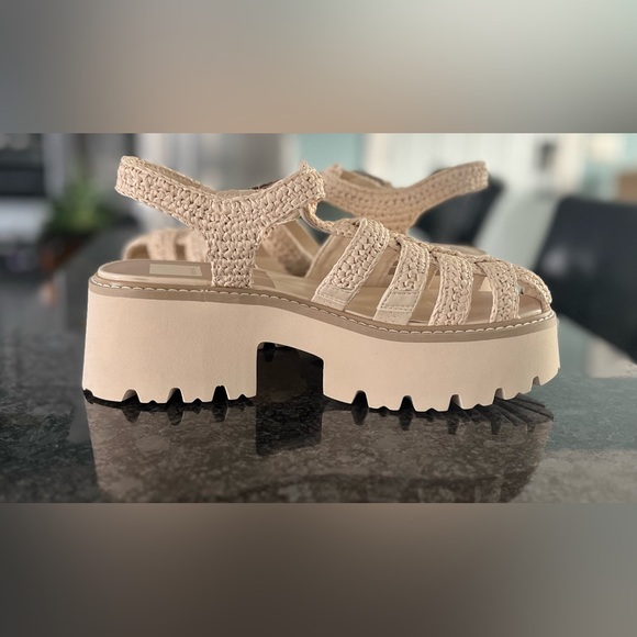 Dolce Vita Lasly Sandals Oatmeal Knit Women’s Size 9.5 Nwot - Picture 4 of 10